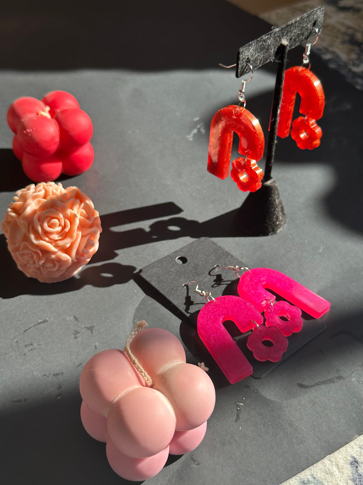 Flower Rainbow Valentine's Earrings