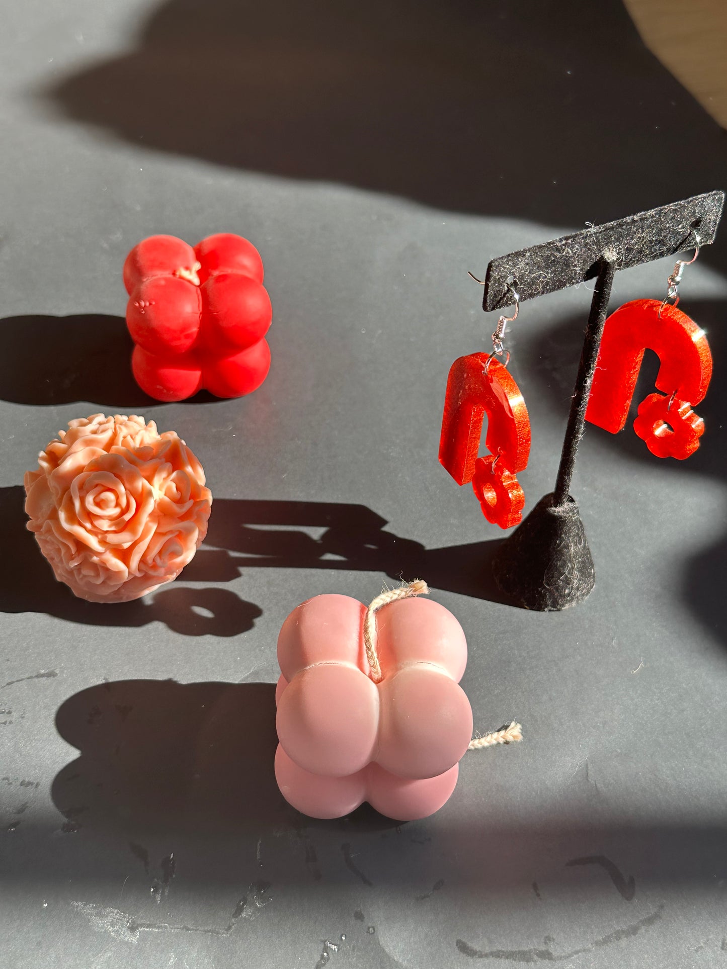 Flower Rainbow Valentine's Earrings
