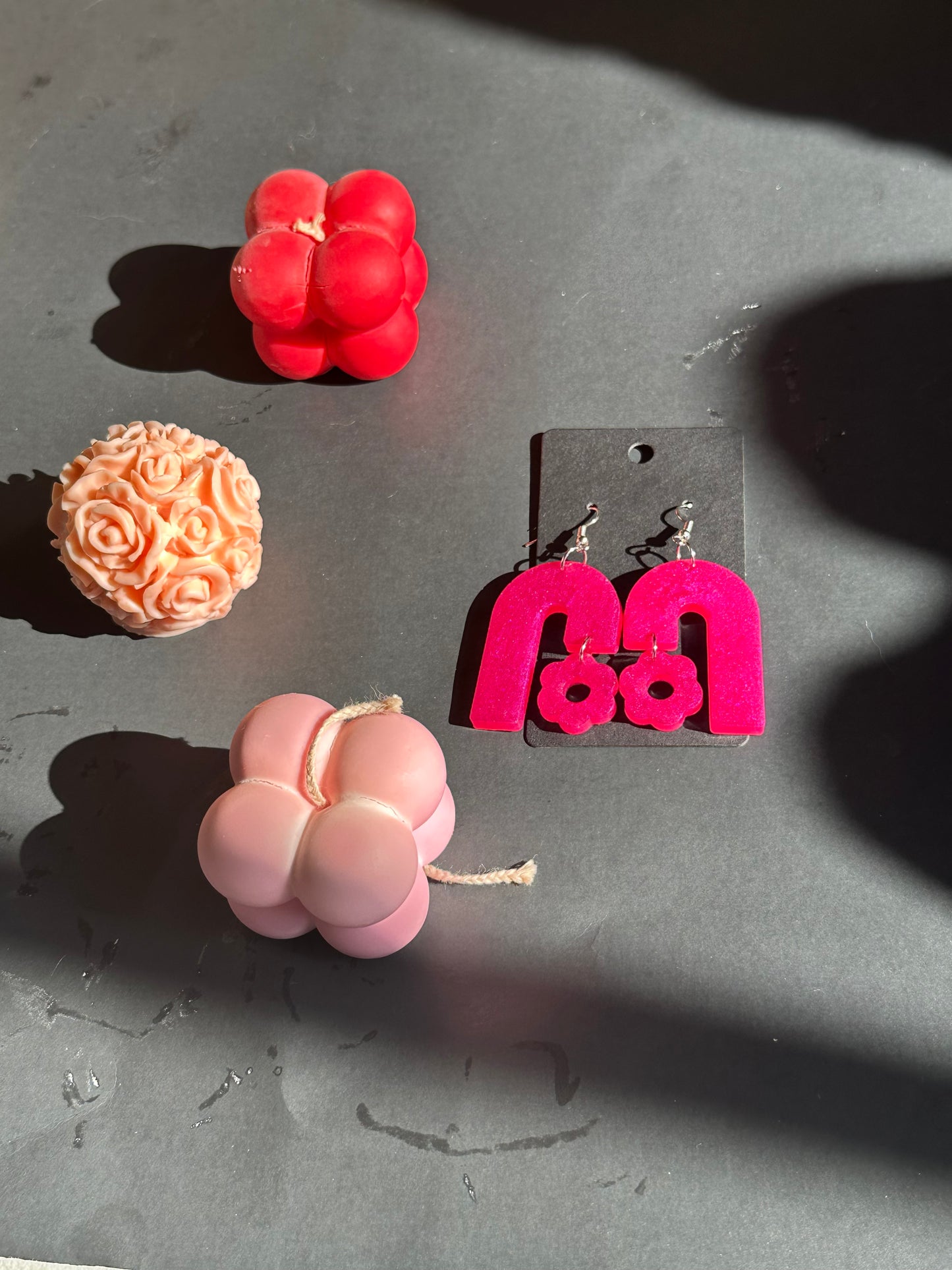 Flower Rainbow Valentine's Earrings