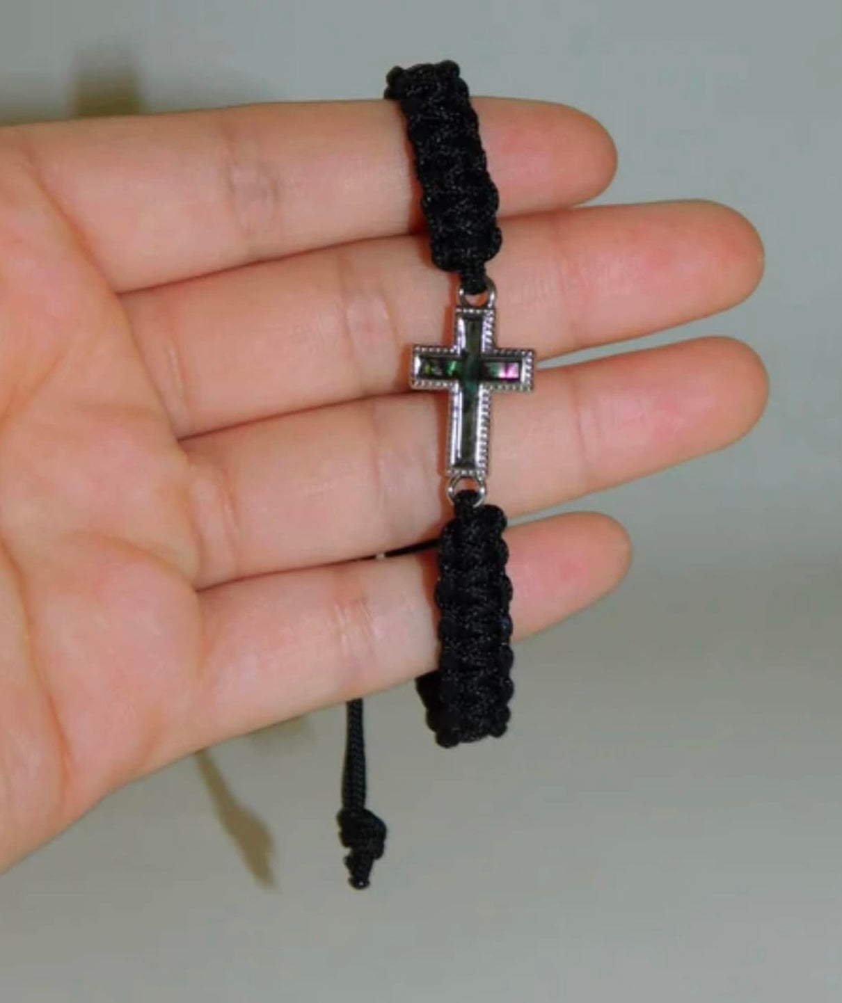 Black Cross Bracelet Set