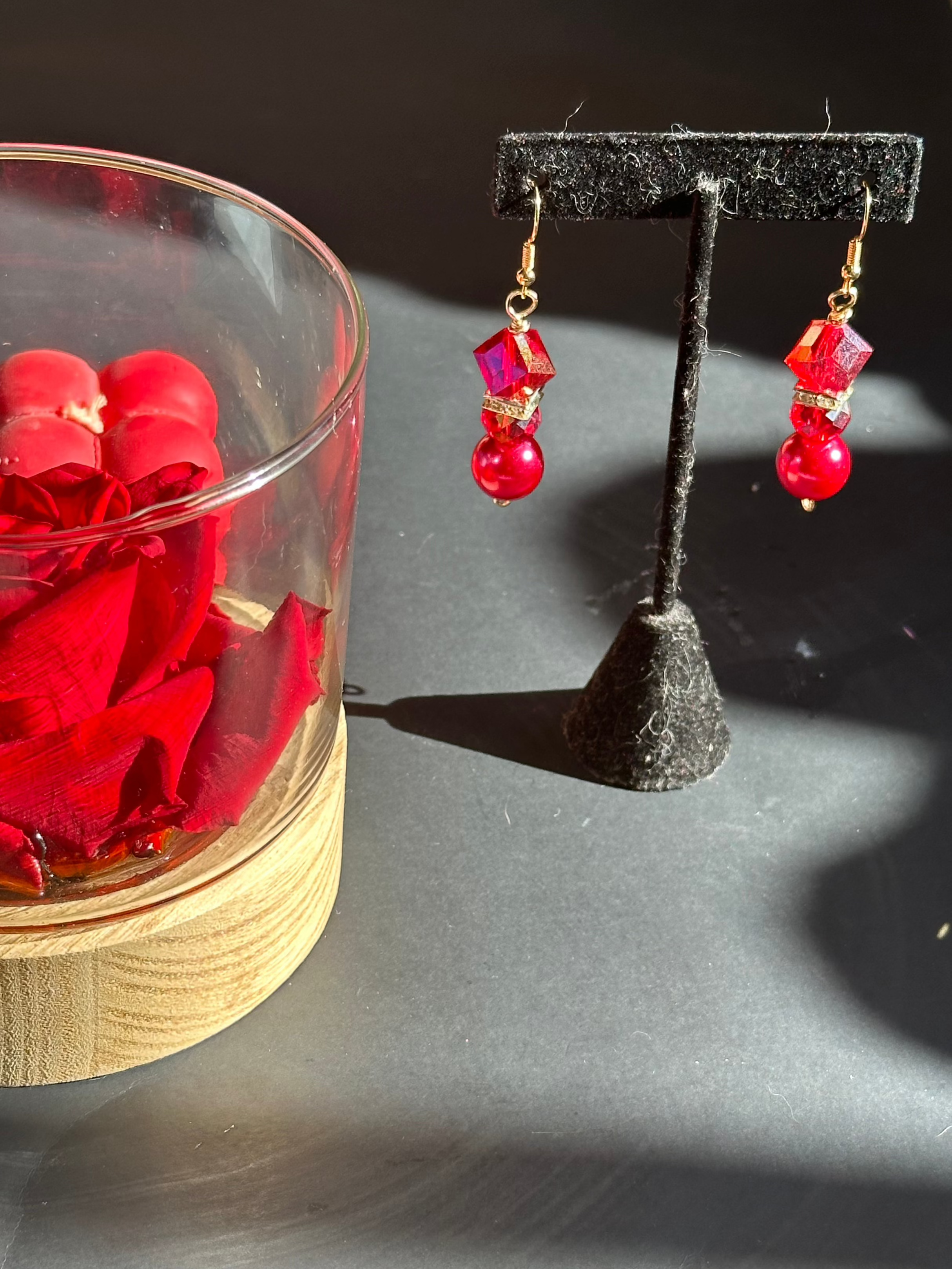 Red wine Valentine's Earrings