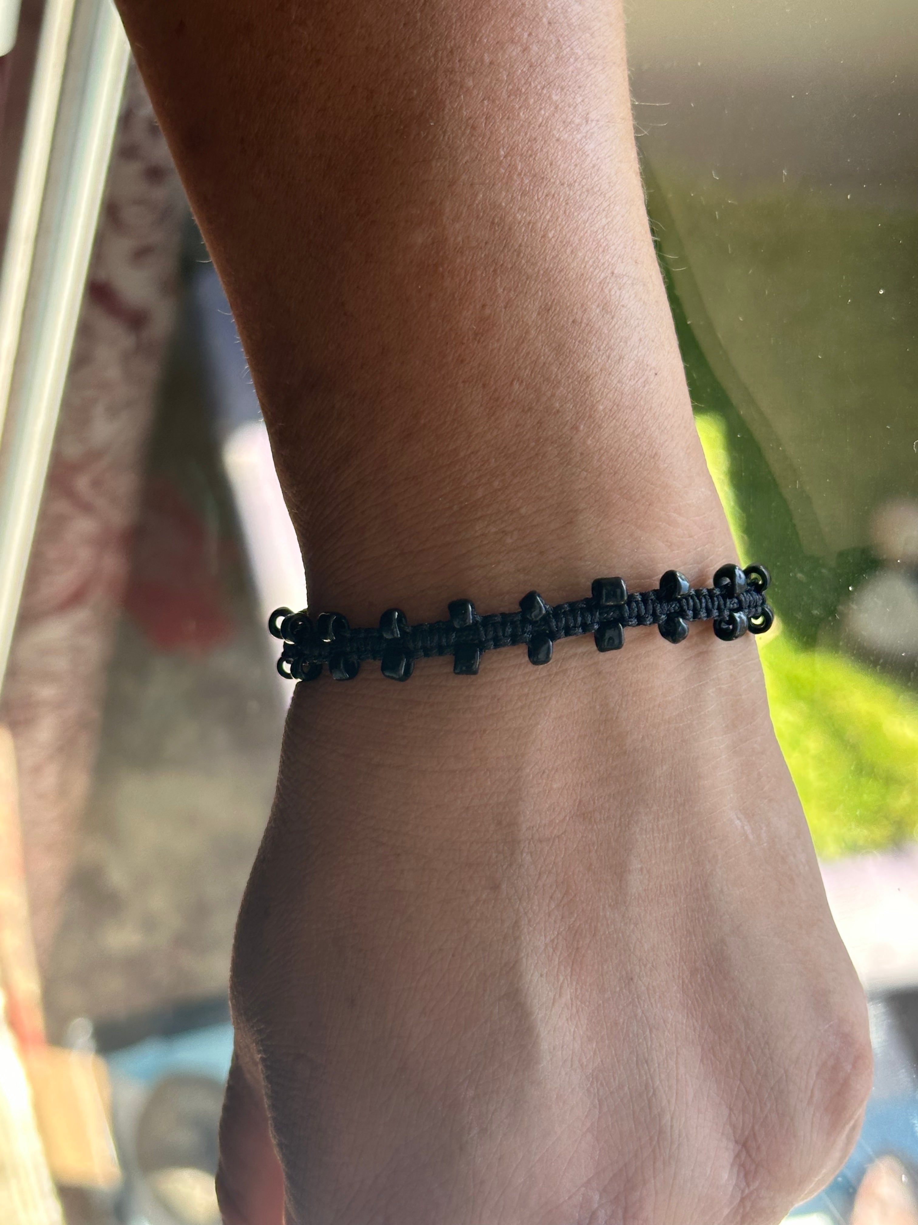 Black Beads Bracelet