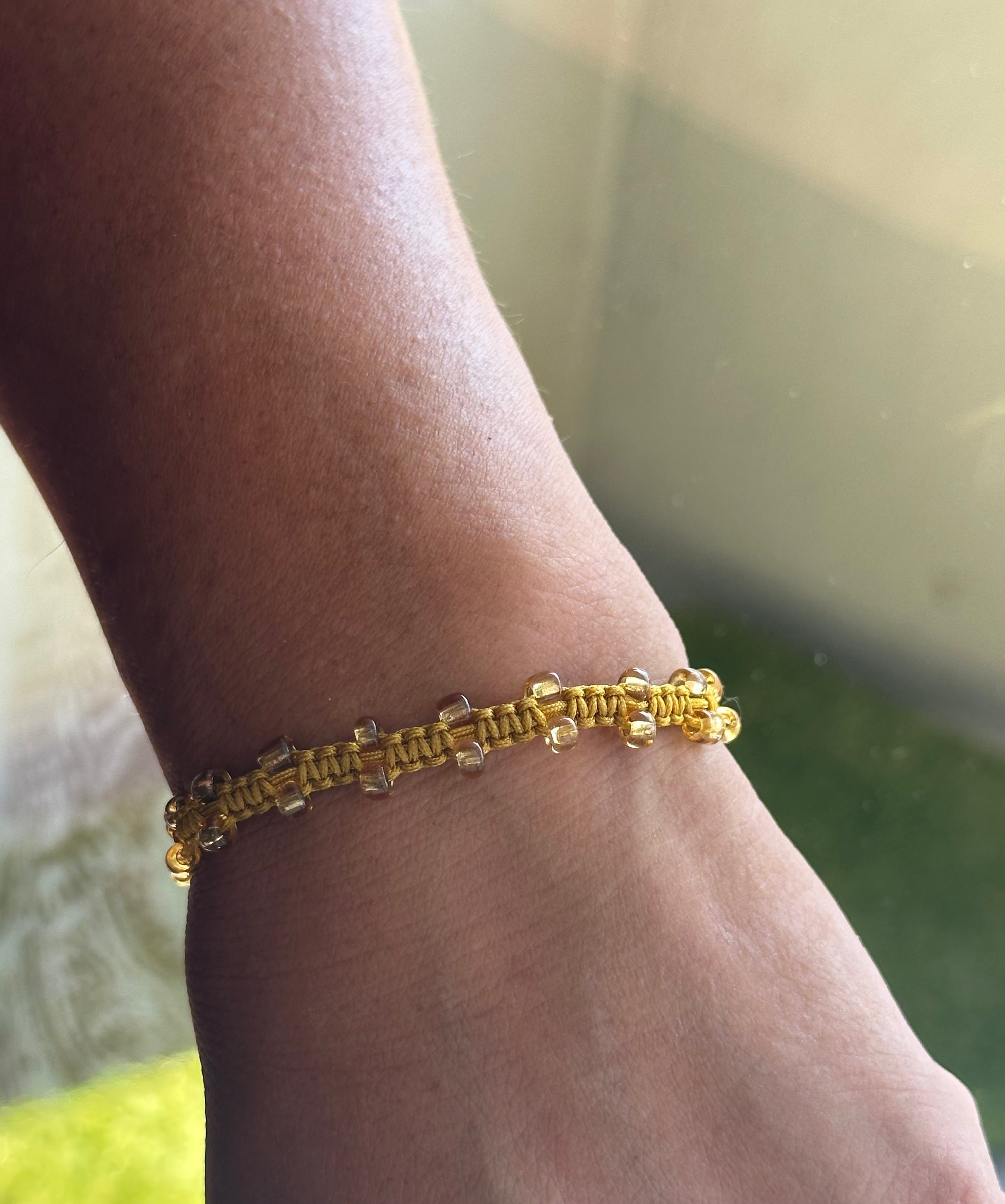 Old Gold Bead Bracelt