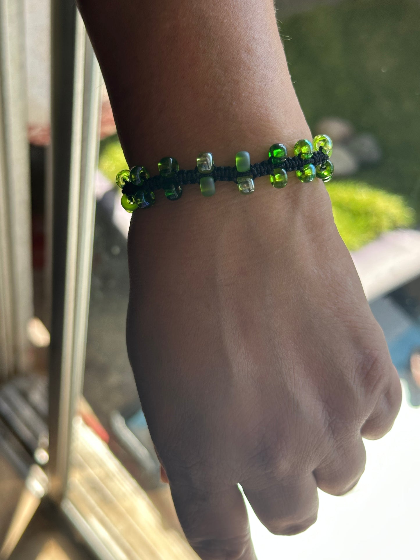 Green Beads Bracelet