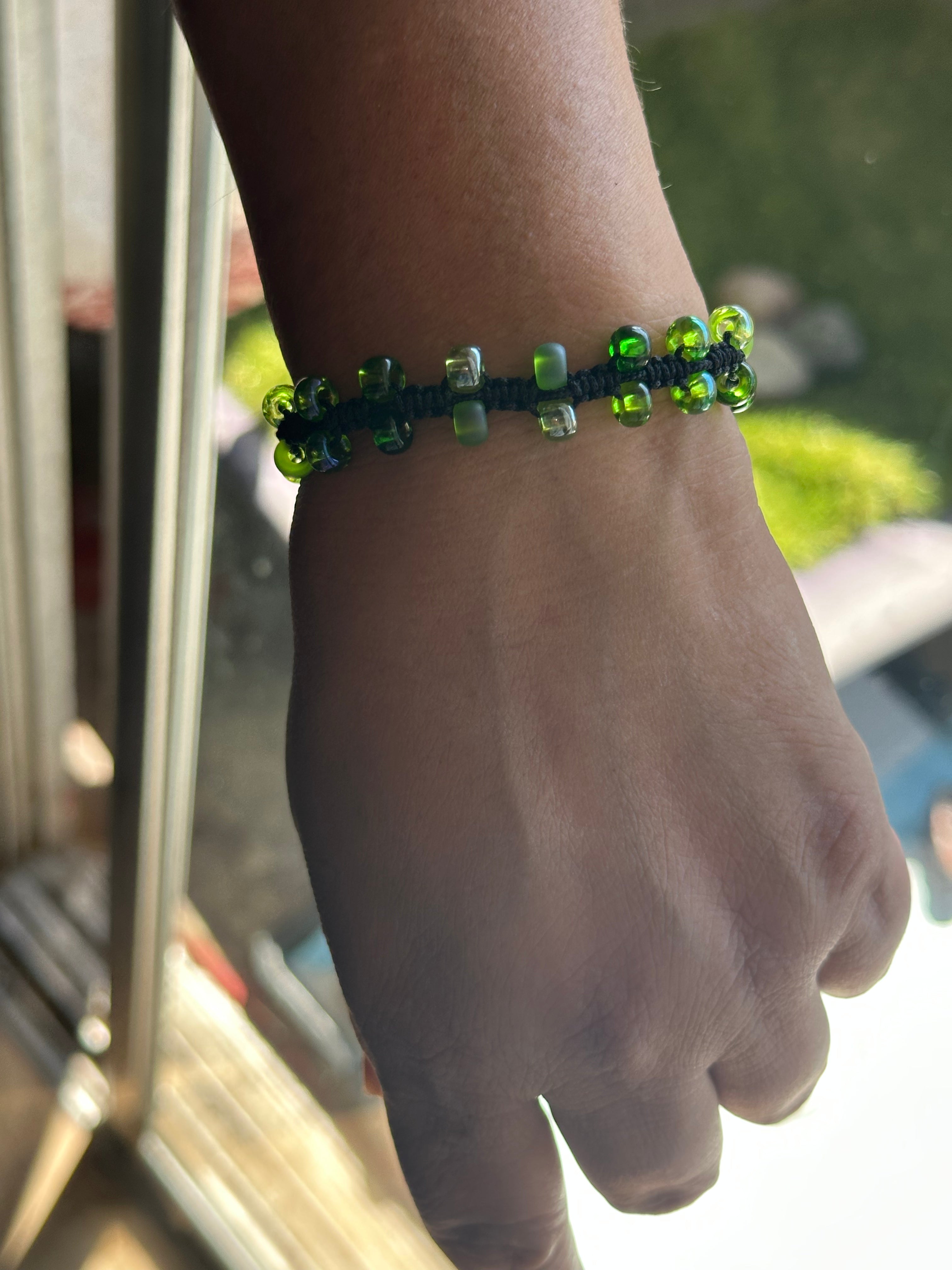 Green Beads Bracelet