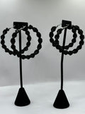 Black Twisted Hoops