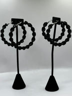 Black Twisted Hoops
