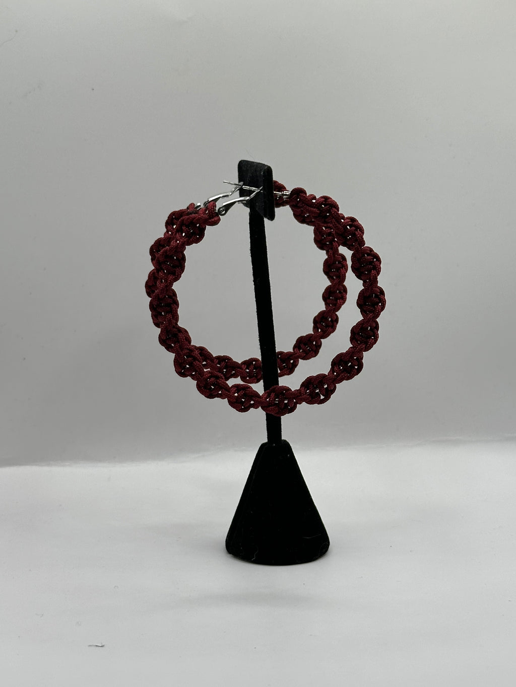 Wine Twisted Hoops