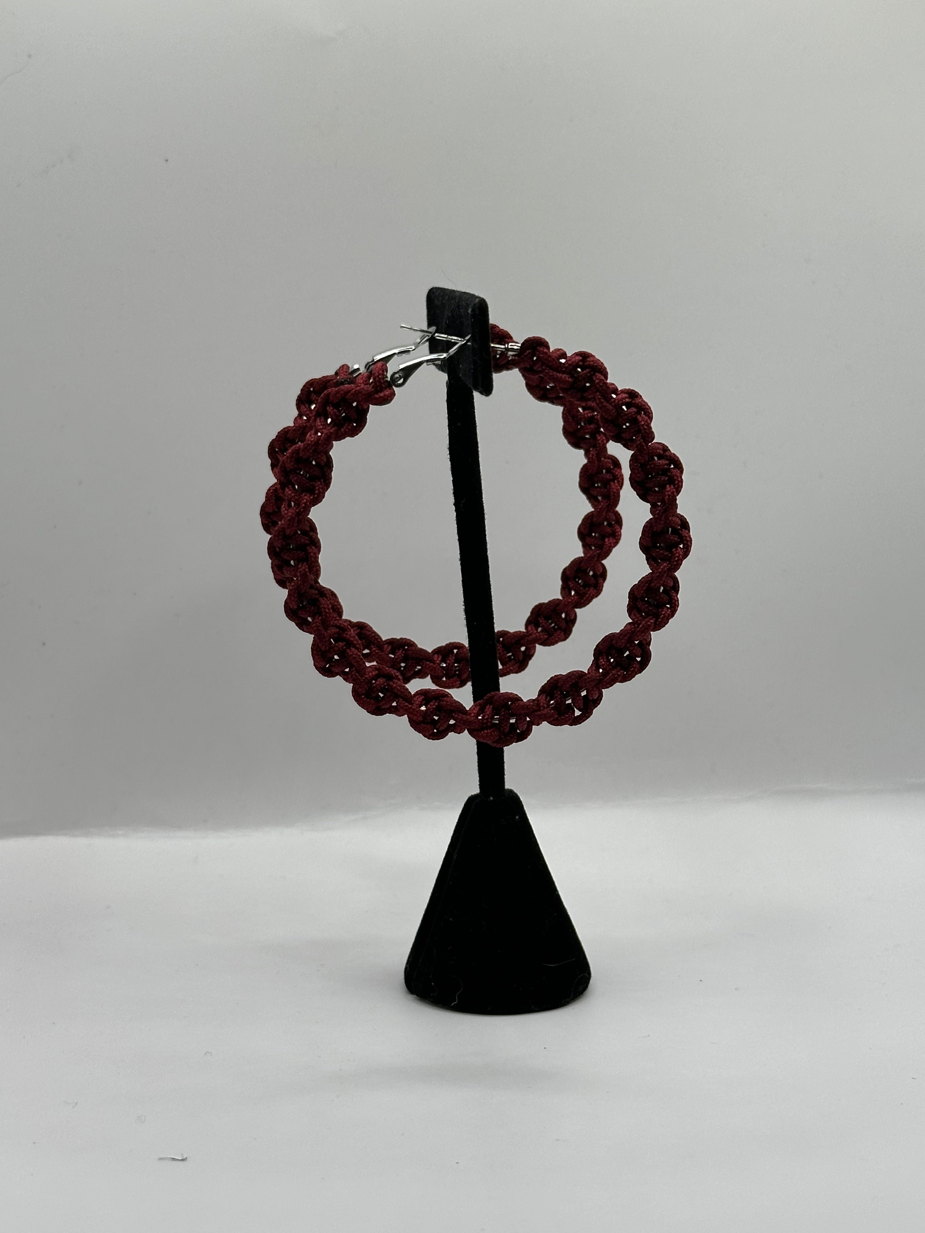 Wine Twisted Hoops