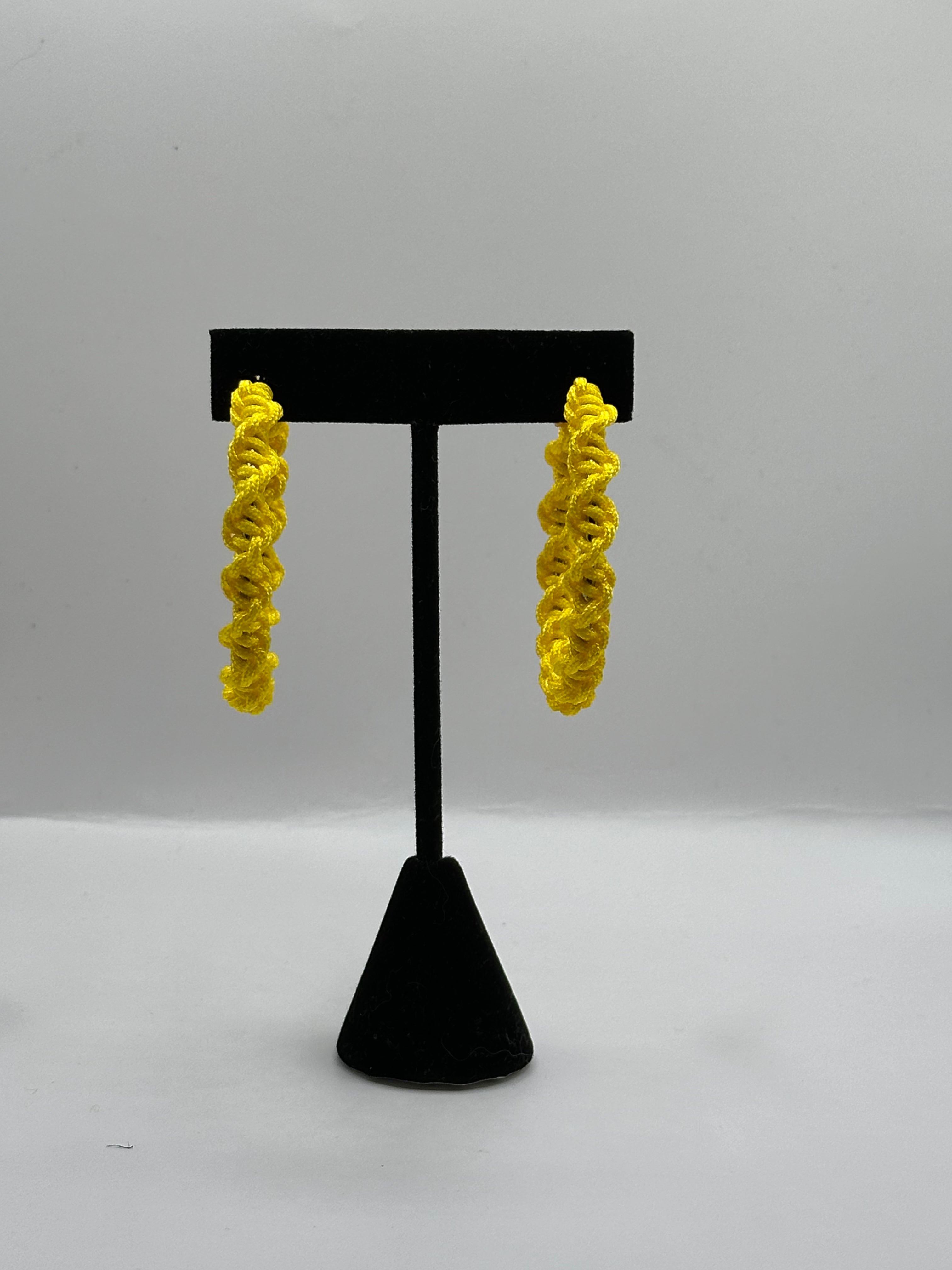 Yellow Twisted Hoops