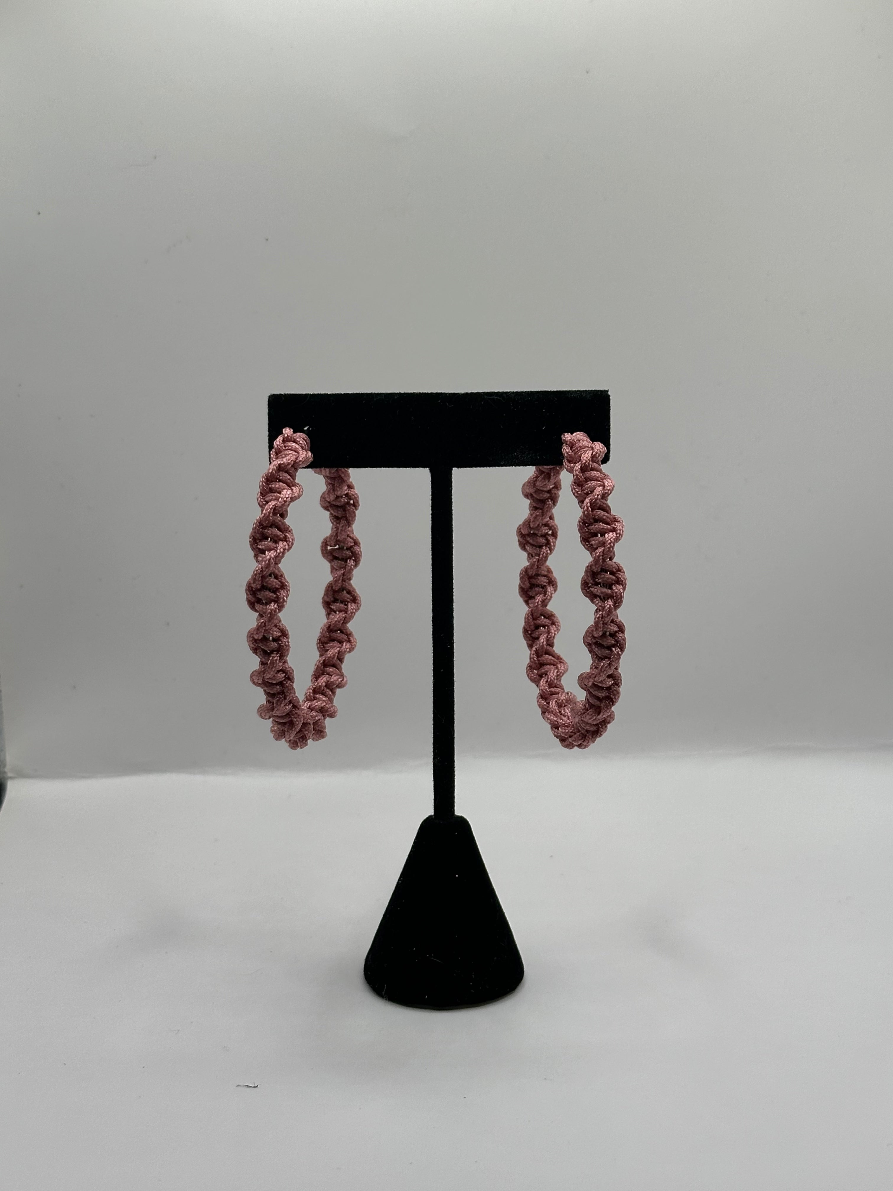 Palo de Rosa Twisted Hoops