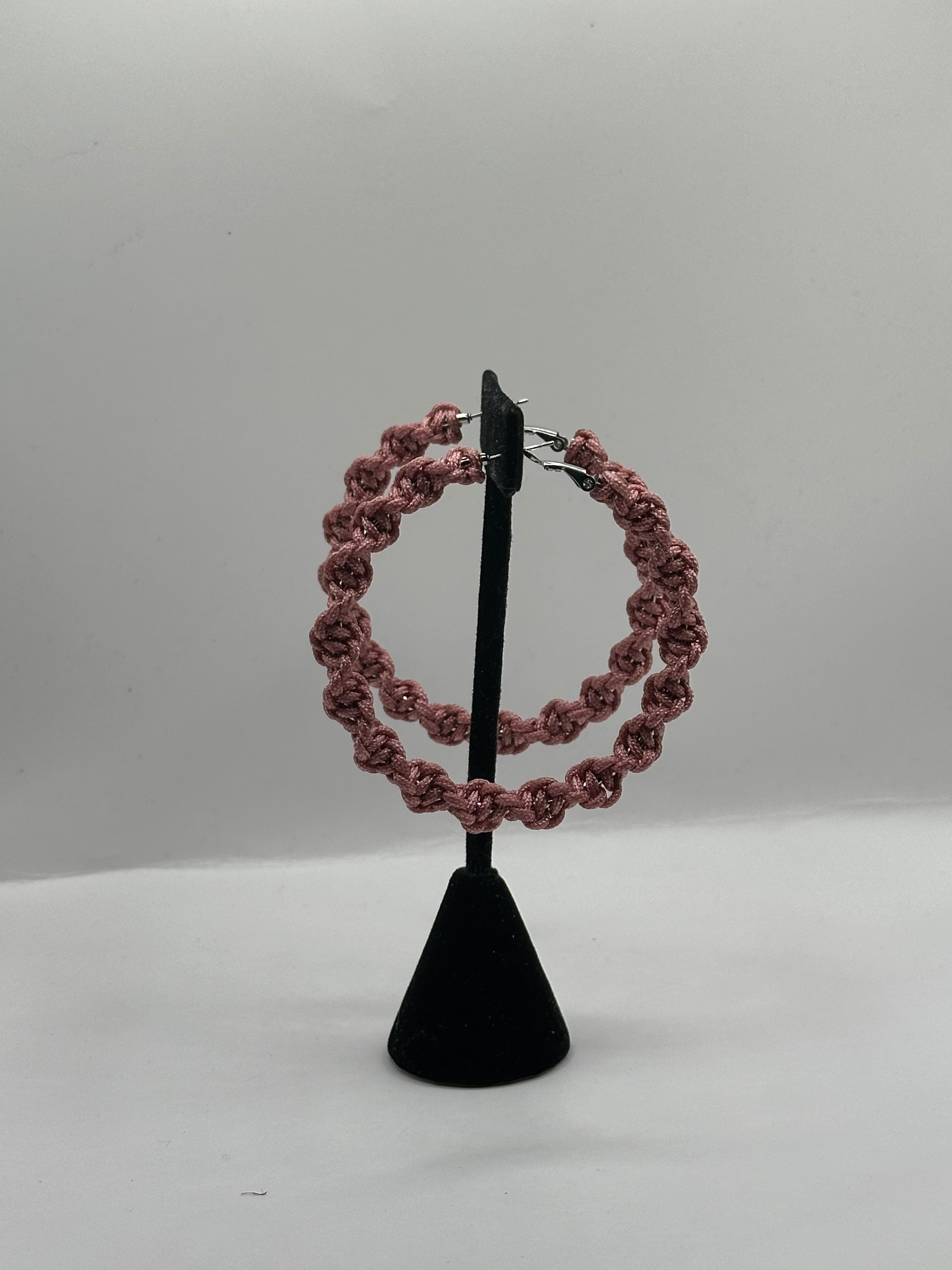 Palo de Rosa Twisted Hoops