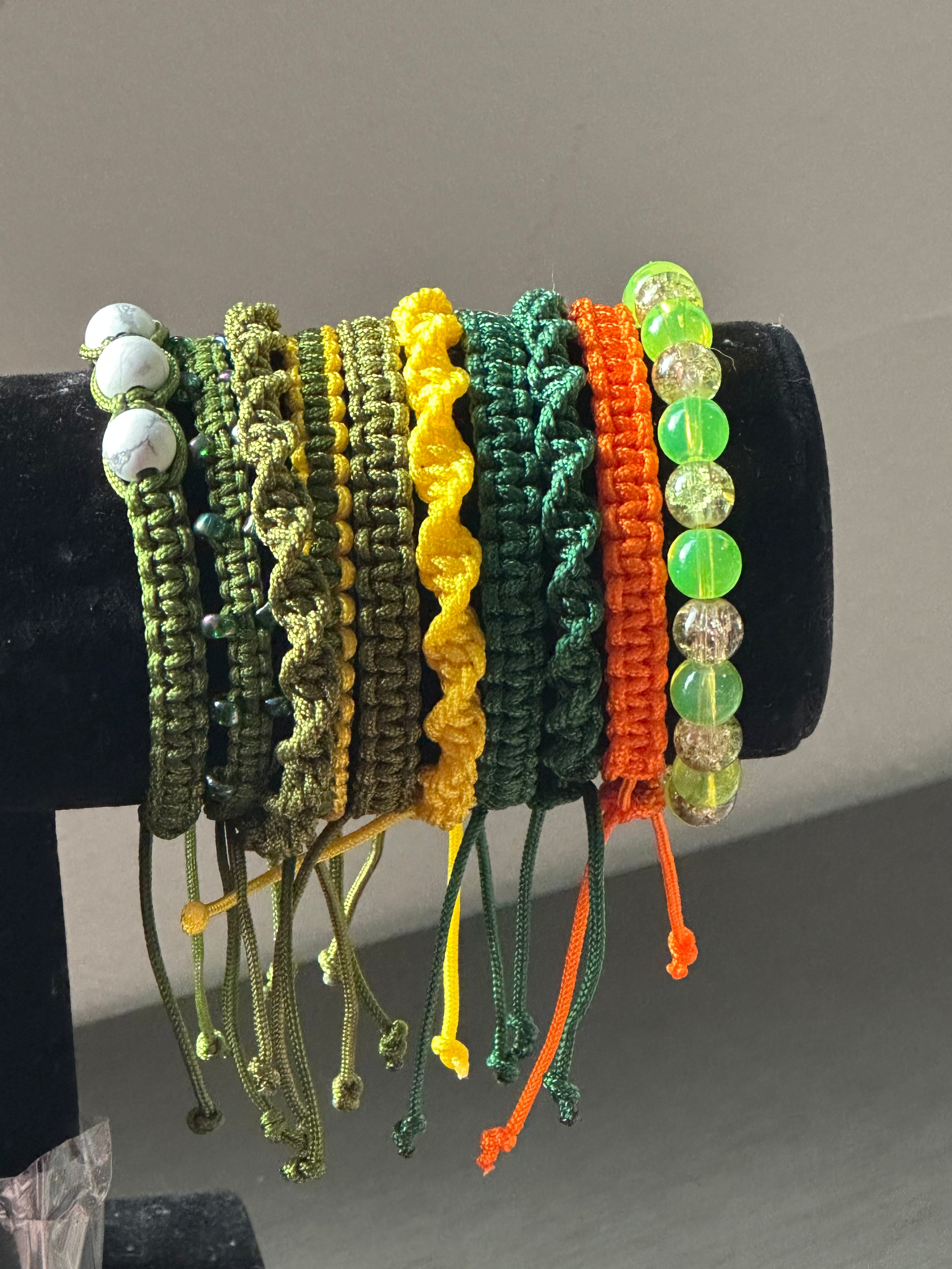 Green Aura 9 Pack Bracelet Bundle