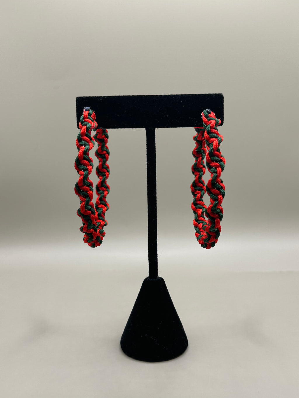 Peppermint Twisted Christmas Hoops