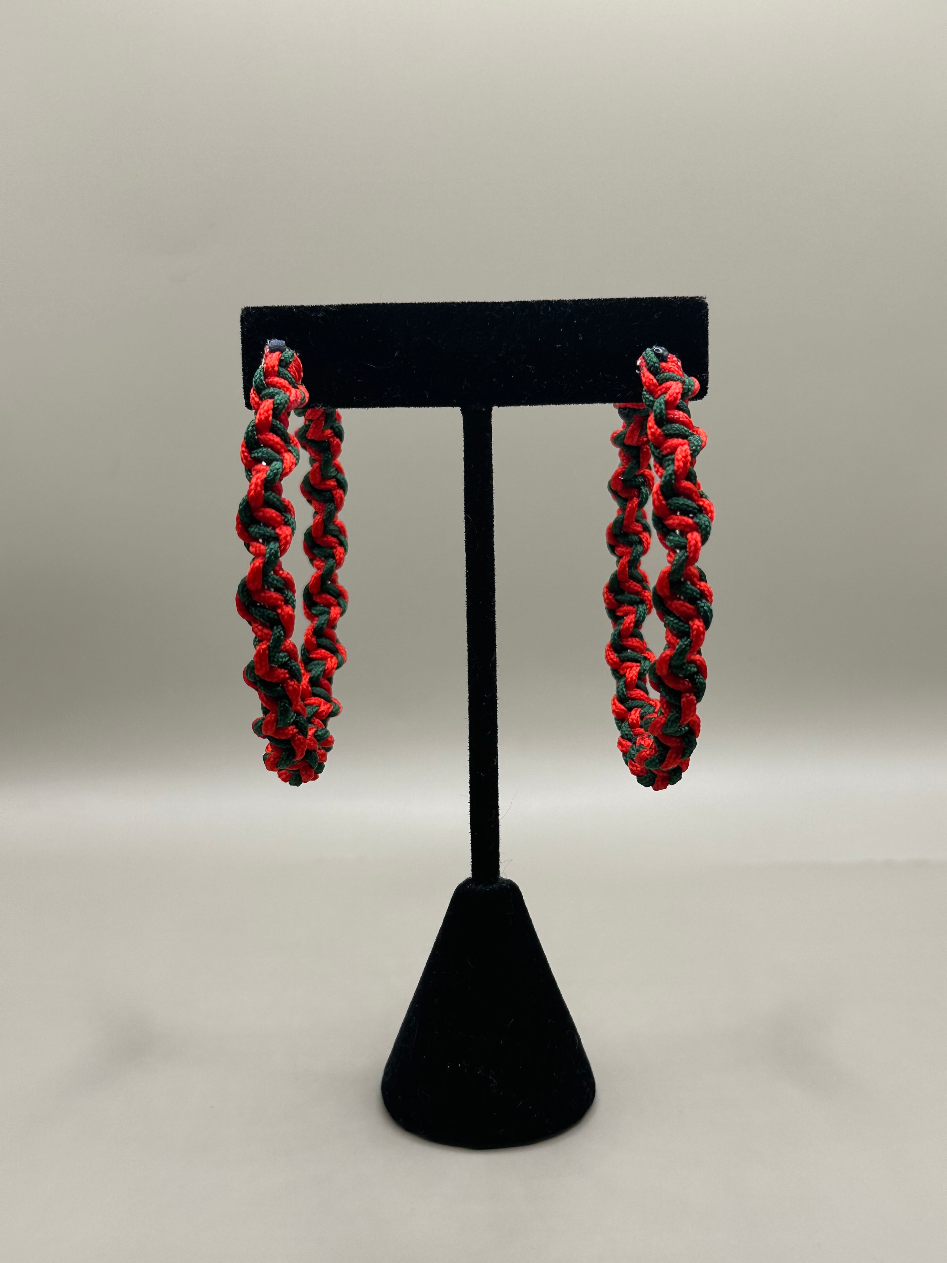 Peppermint Twisted Christmas Hoops