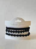 Black Bracelet Set